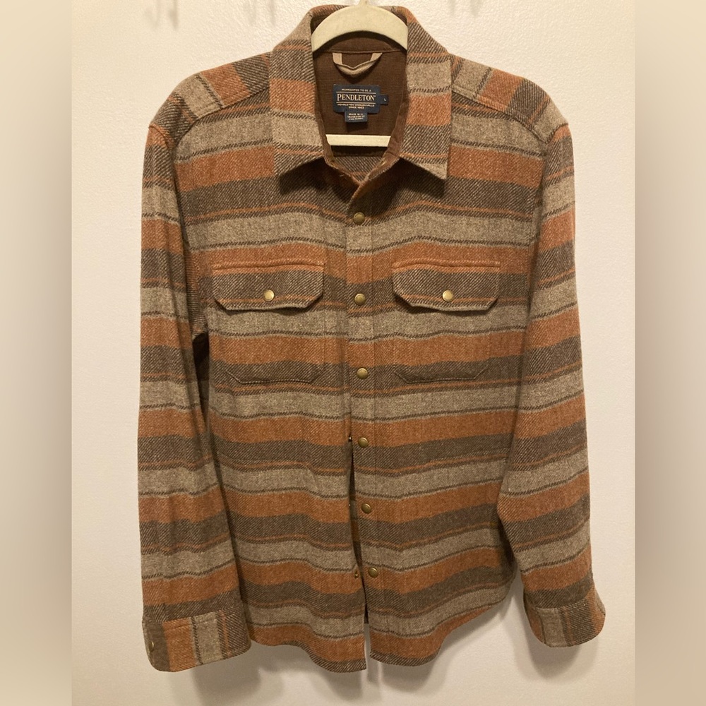 Pendleton twill wool shirt large